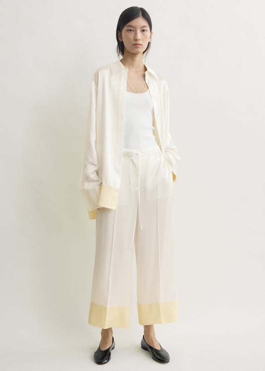 Toteme Satin drawstring trousers