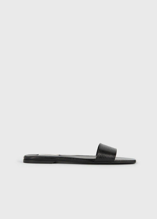 Toteme Slim lizard-embossed bandeau slides