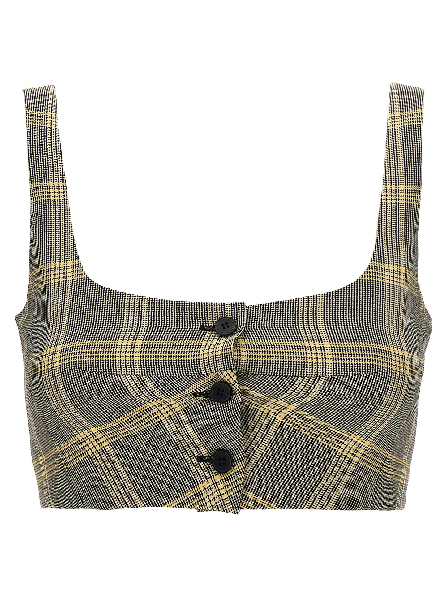 Top cropped check Tops