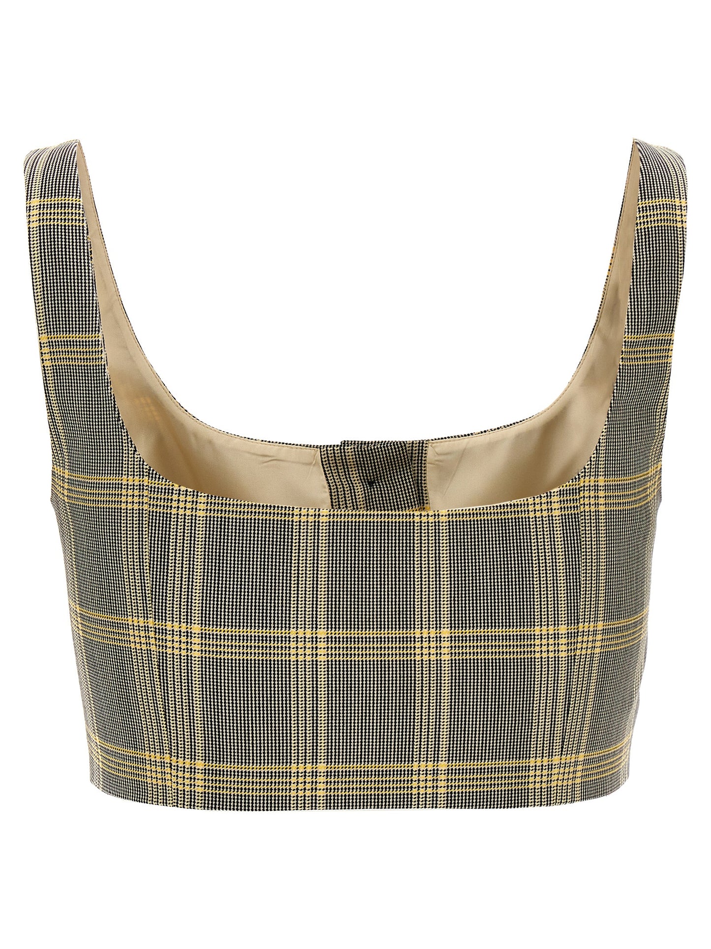Top cropped check Tops
