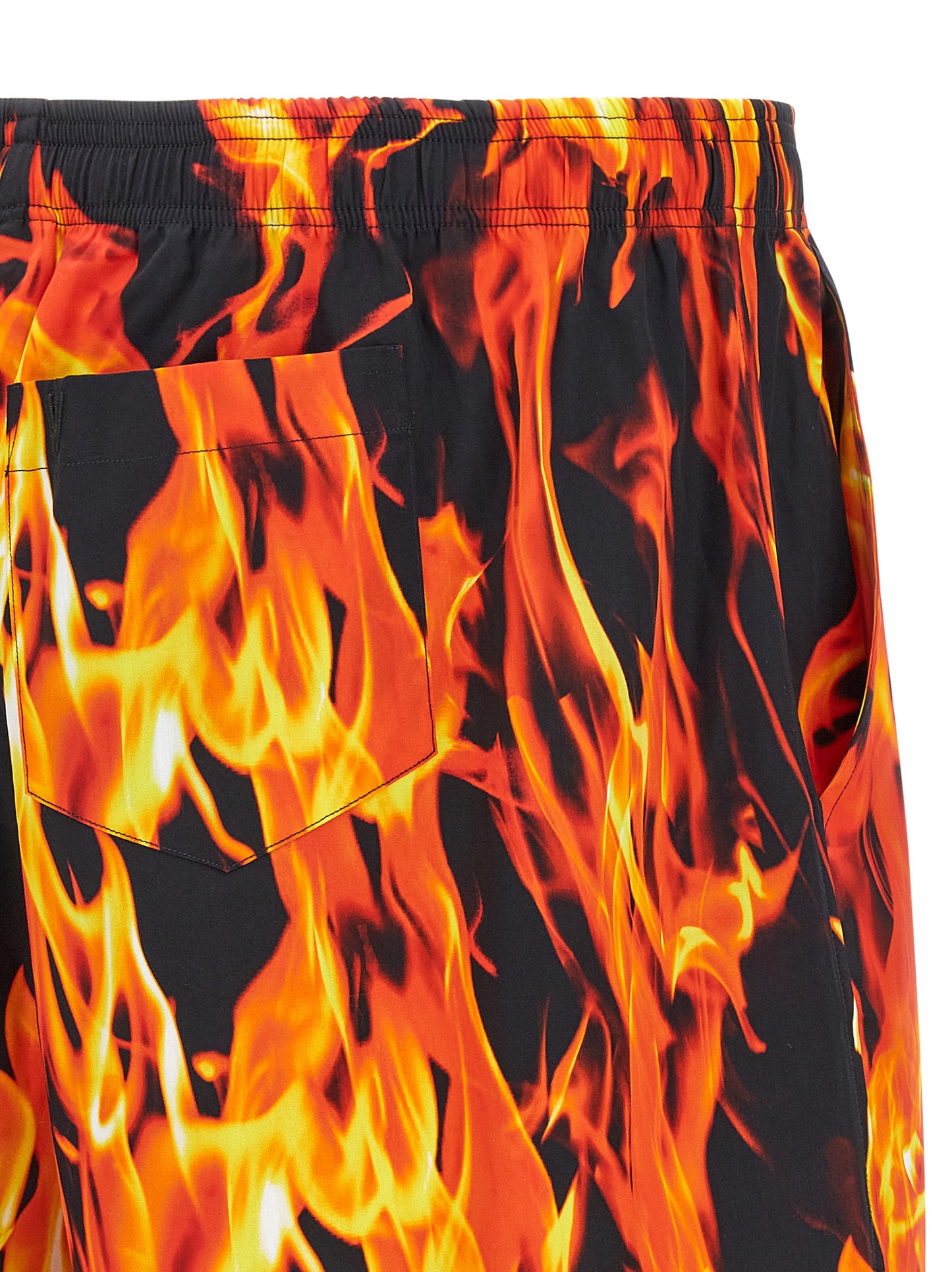 'Black & Orange Fire' bermuda shorts Bermuda, short