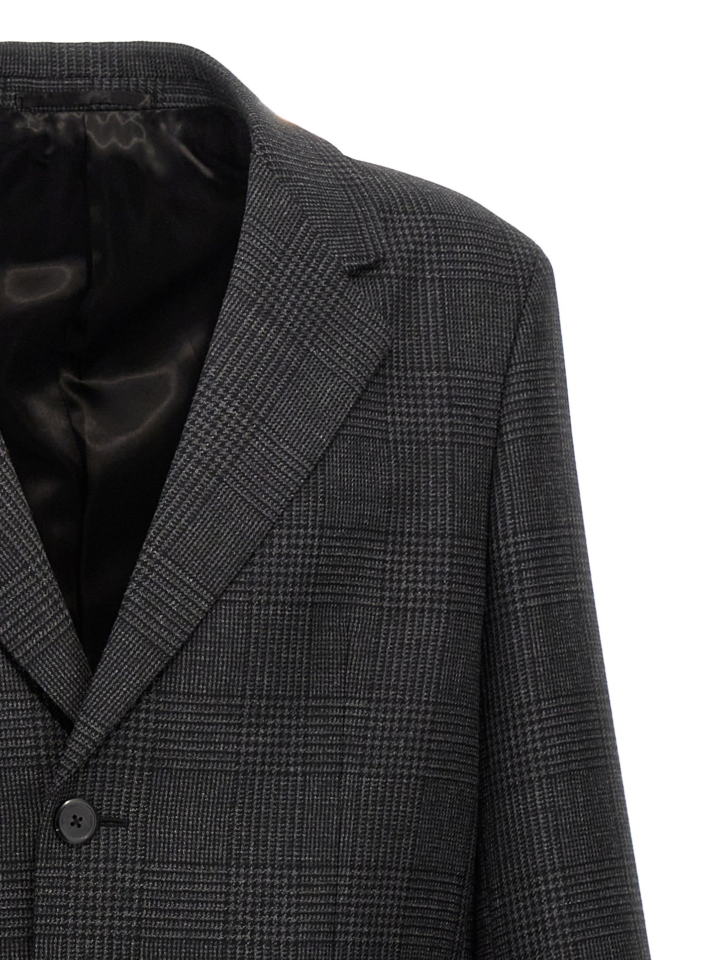 Check single-breasted coat Coats, trench coats
