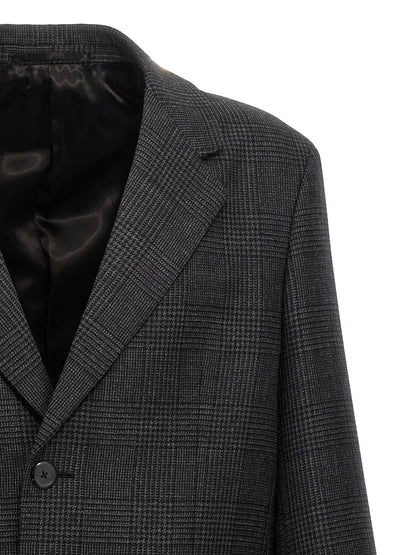 Check single-breasted coat Coats, trench coats