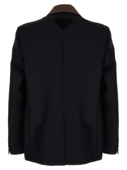 Removable collar single-breasted blazer Blazer