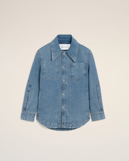 Ami Embossed ami de coeur worker overshirt