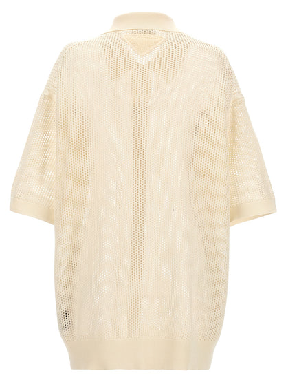 Mesh knit shirt Shirt, blouse