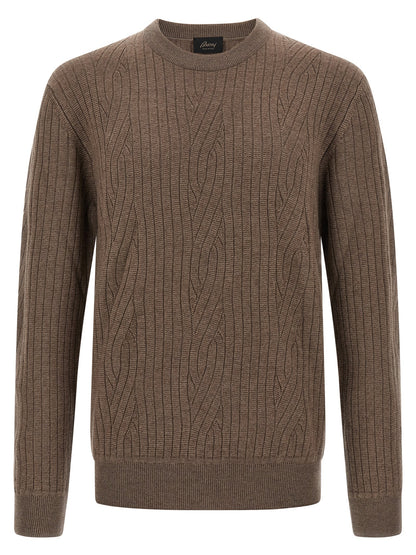 Ribbed and braid sweater Sweater, cardigans