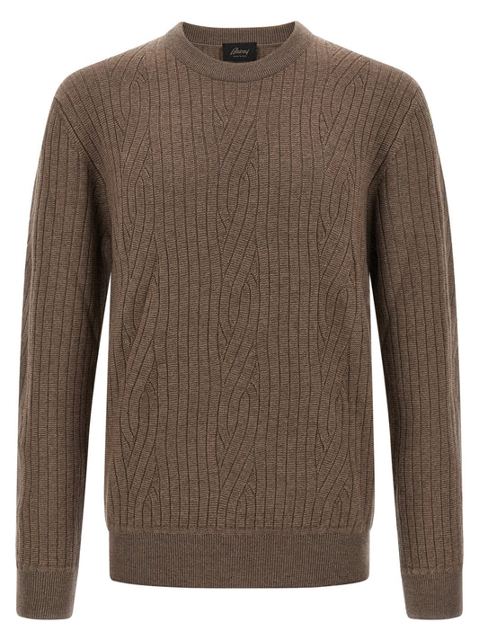 Ribbed and braid sweater Sweater, cardigans