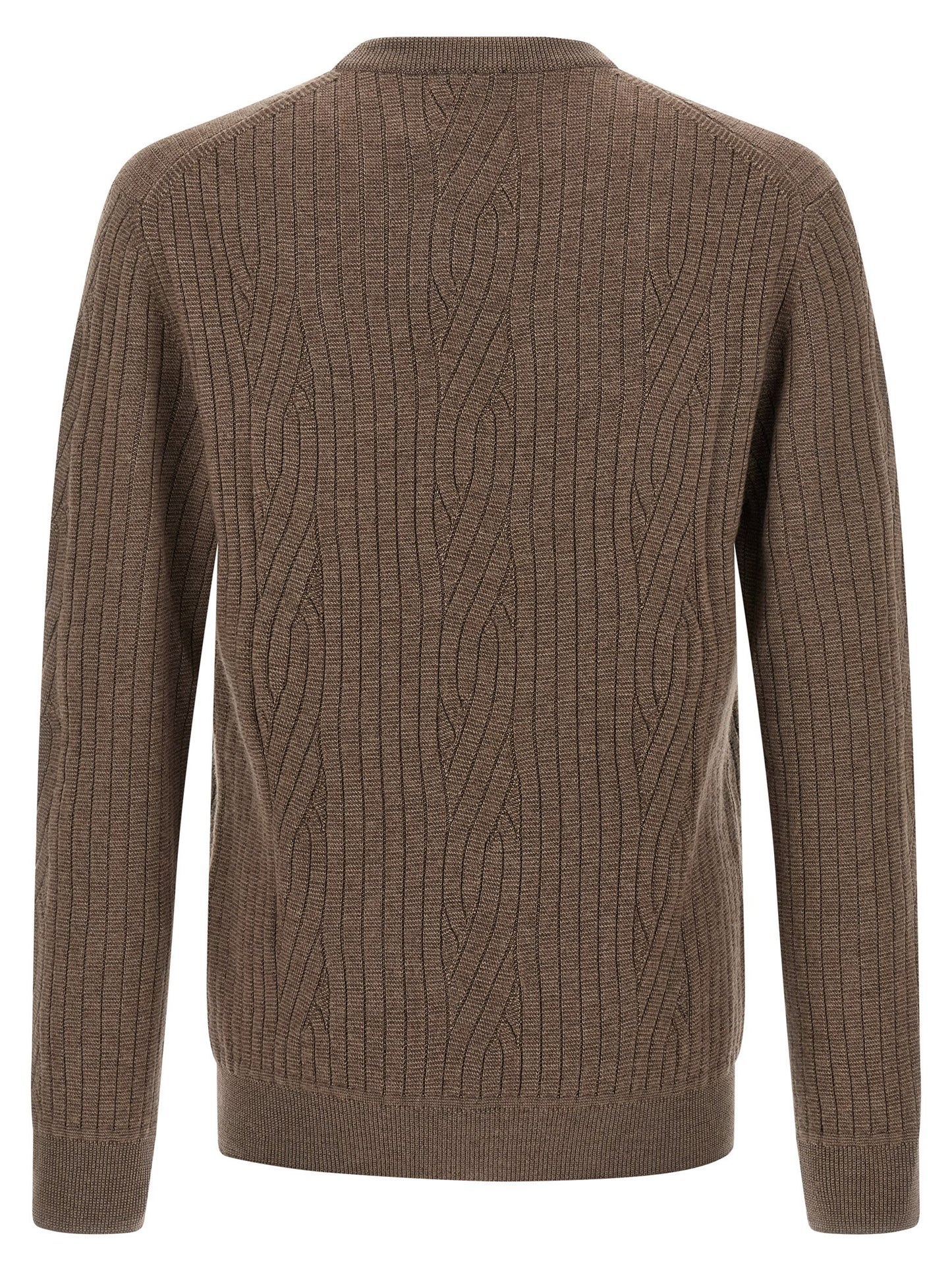 Ribbed and braid sweater Sweater, cardigans