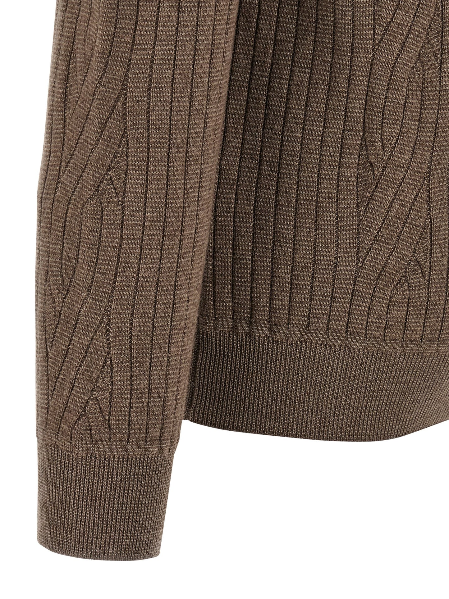 Ribbed and braid sweater Sweater, cardigans