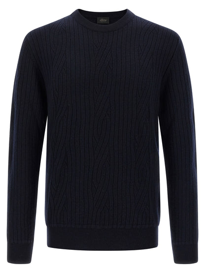 Ribbed and braid sweater Sweater, cardigans