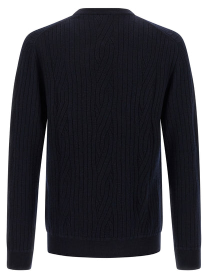Ribbed and braid sweater Sweater, cardigans