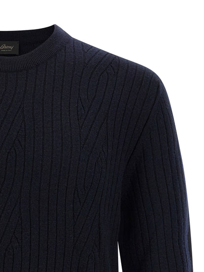 Ribbed and braid sweater Sweater, cardigans