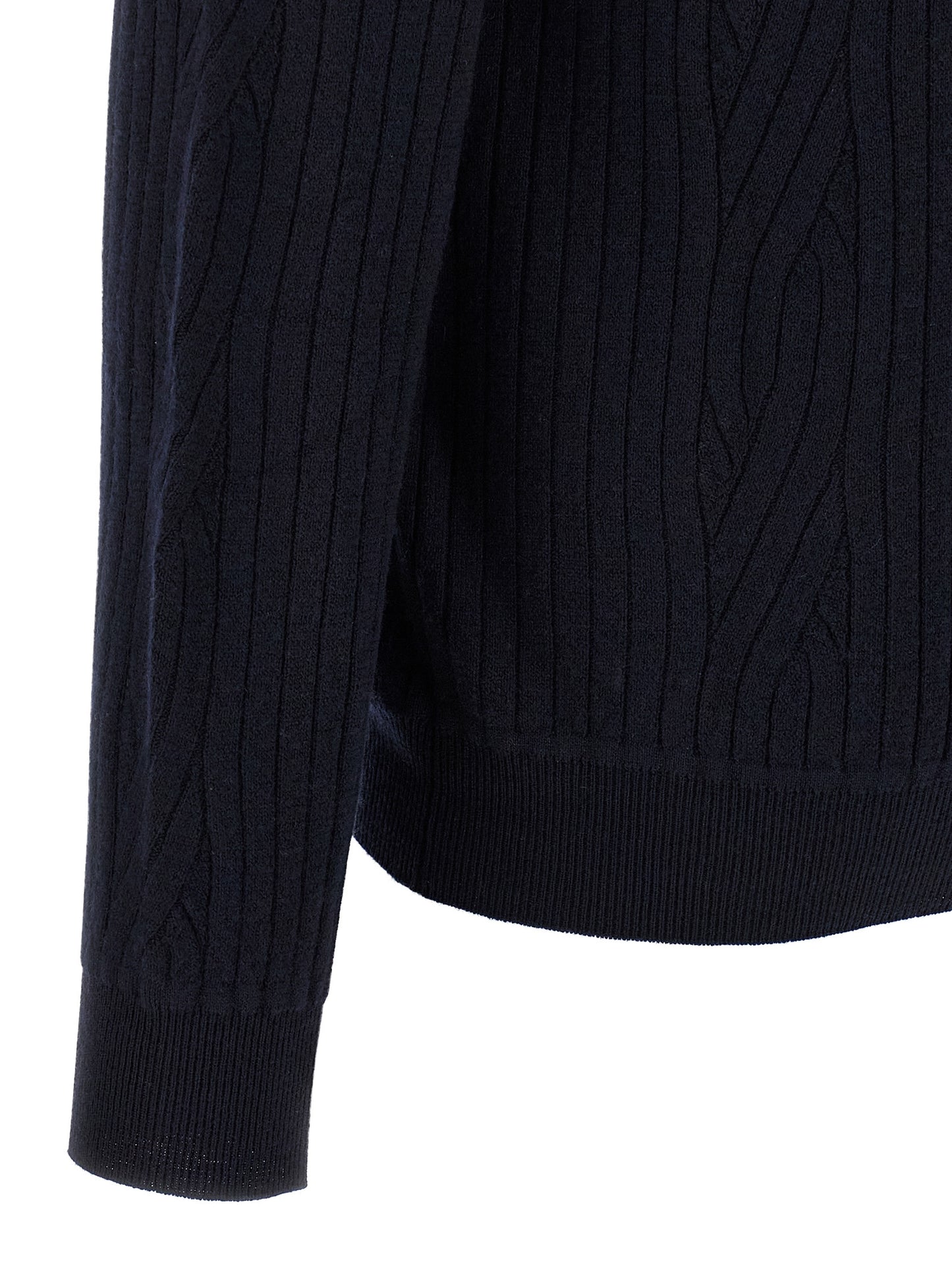 Ribbed and braid sweater Sweater, cardigans