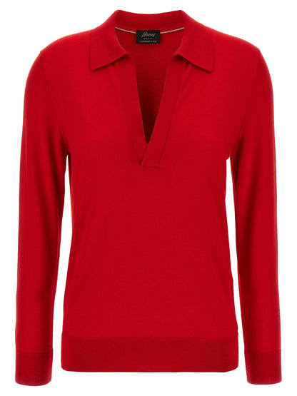 Cashmere and silk polo shirt Polo