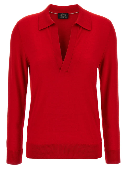 Cashmere and silk polo shirt Polo