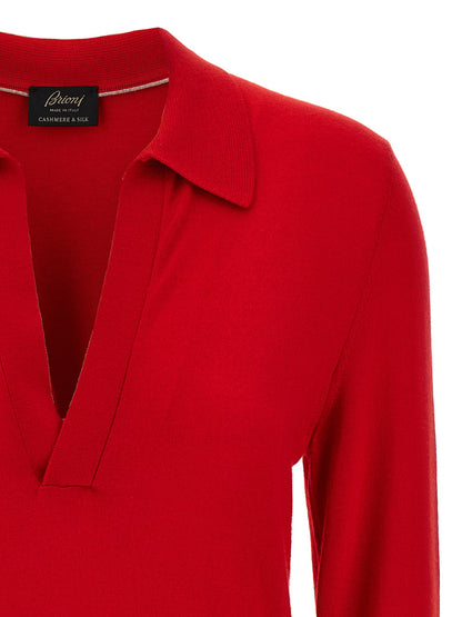 Cashmere and silk polo shirt Polo