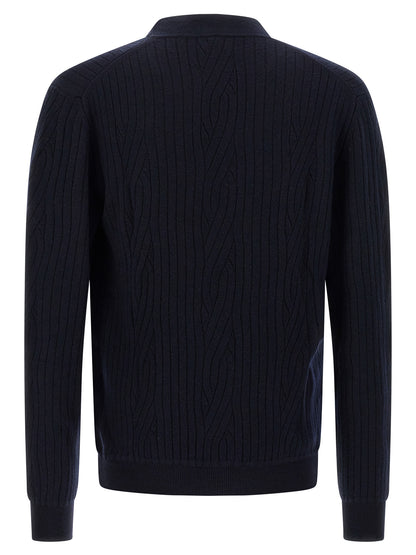 Ribbed and braid cardigan Sweater, cardigans