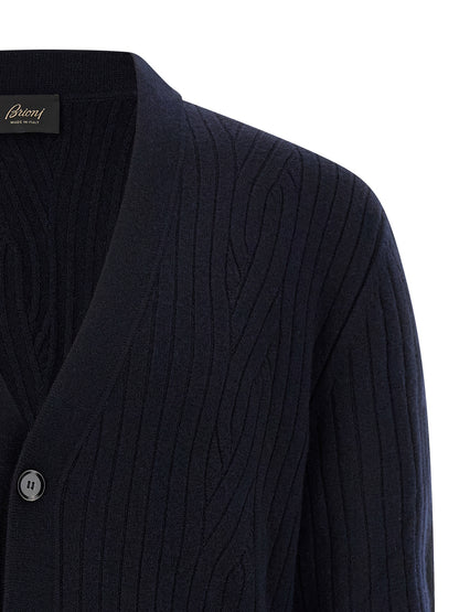 Ribbed and braid cardigan Sweater, cardigans