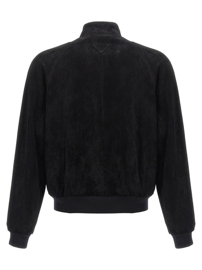 Suede bomber jacket Down jacket, Parka, Casual jackets