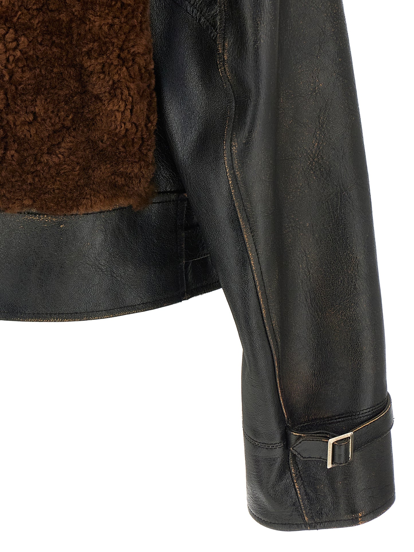 Sheepskin and leather jacket Down jacket, Parka, Casual jackets