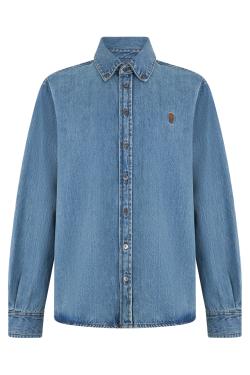 AMI PARIS Denim shirt with long sleeves