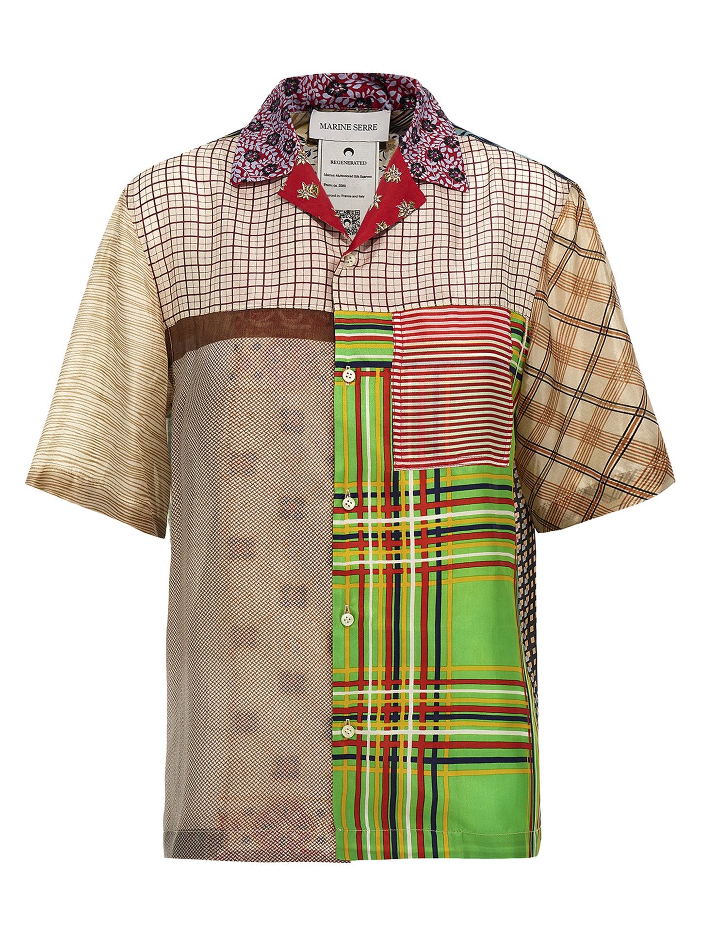 'Regenerated Silk Scarves Bowling' shirt Shirt, blouse