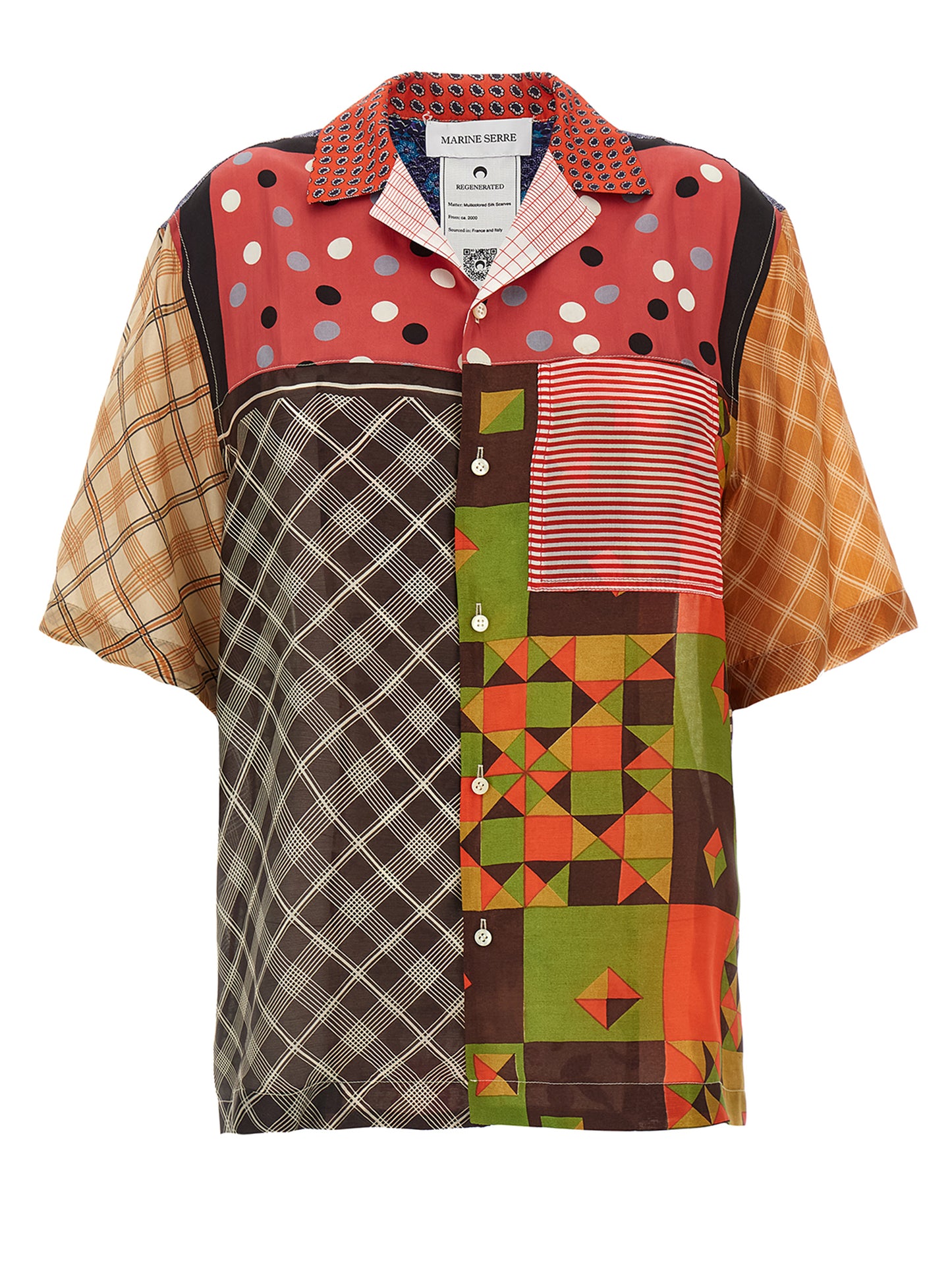 'Regenerated Silk Scarves Bowling' shirt Shirt, blouse