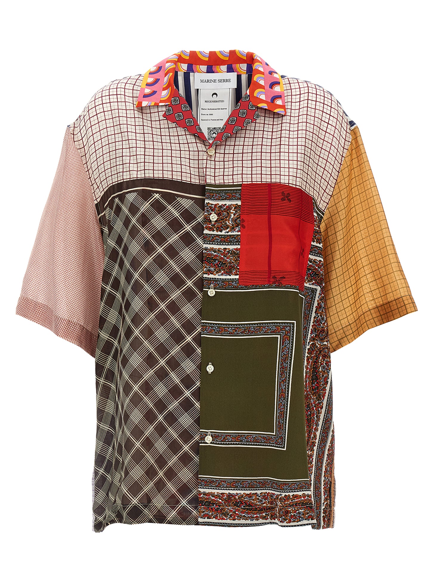 'Regenerated Silk Scarves Bowling' shirt Shirt, blouse
