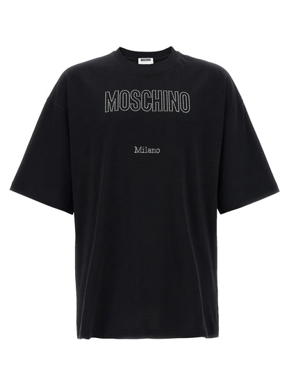 Rhinestone logo T-shirt T-shirt