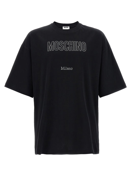 Rhinestone logo T-shirt T-shirt