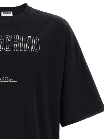 Rhinestone logo T-shirt T-shirt