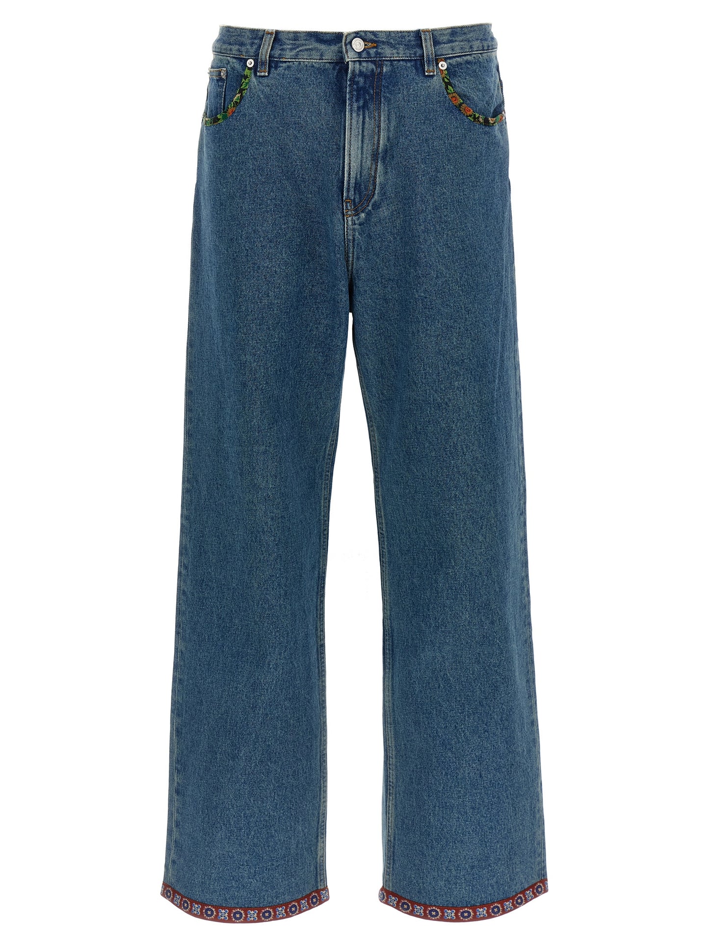 Valentino Garavani floral insert jeans Jeans