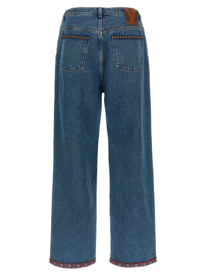 Valentino Garavani floral insert jeans Jeans