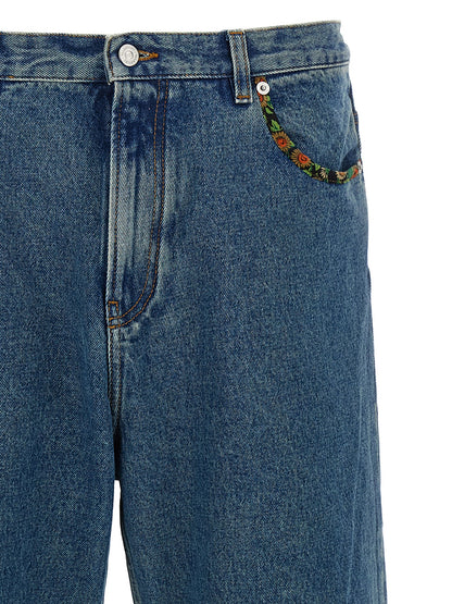 Valentino Garavani floral insert jeans Jeans