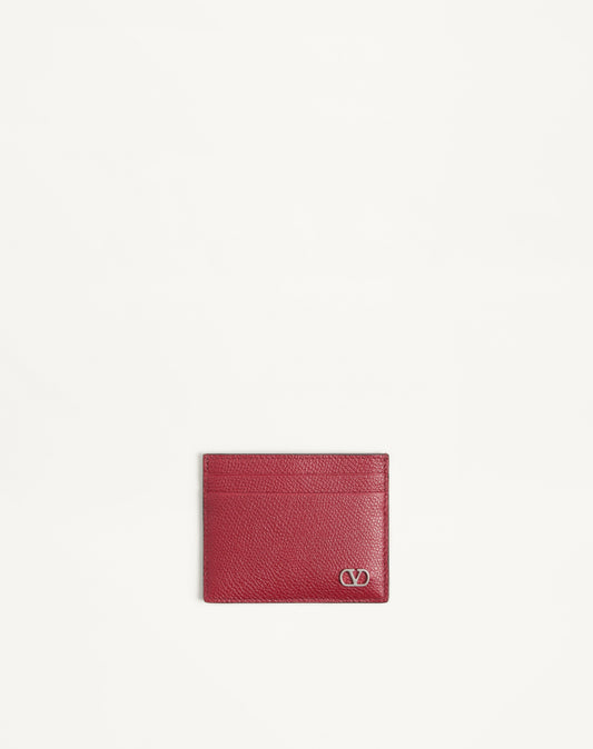 Valentino Garavani Logo detail leather card holder