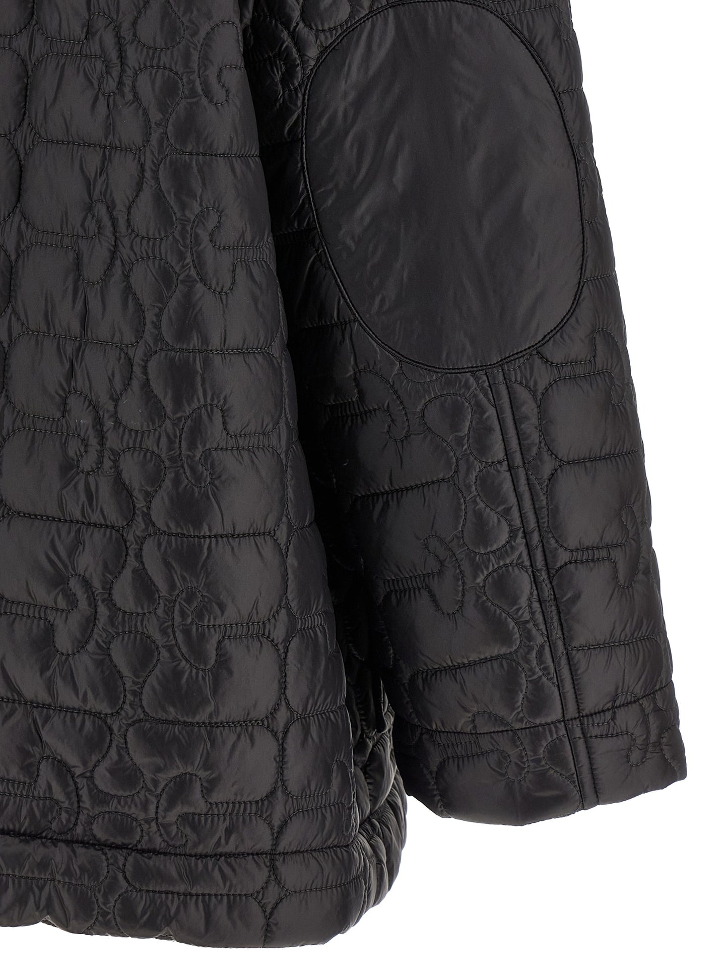 'Black Shiny Quilt Midi' jacket Casual jackets, parka