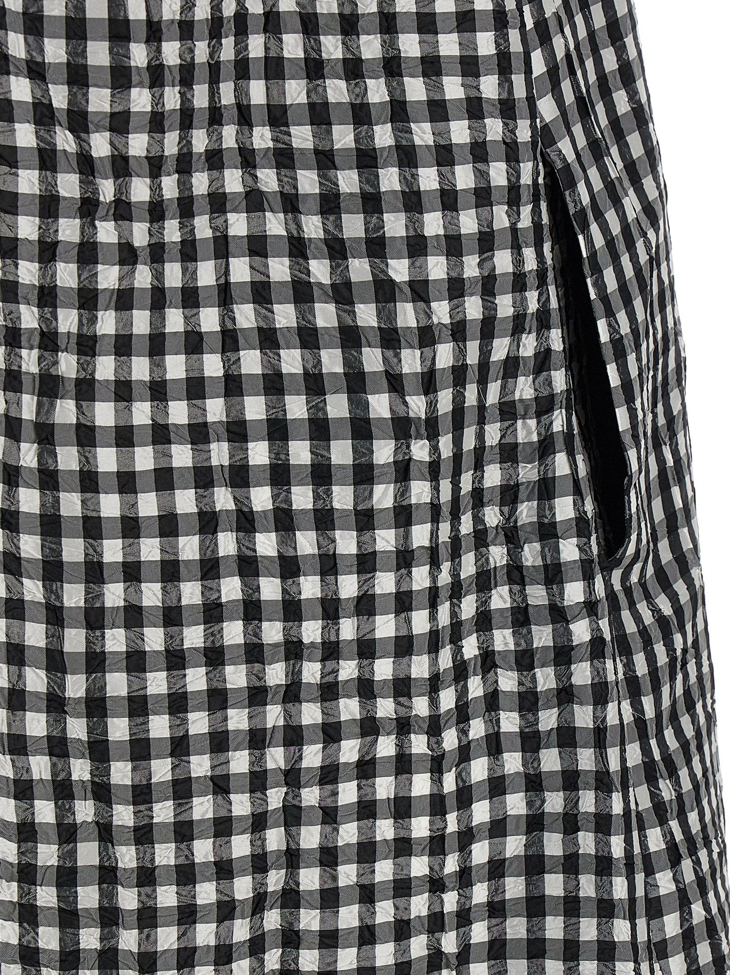 'Crinkled Check Long' dress Dresses