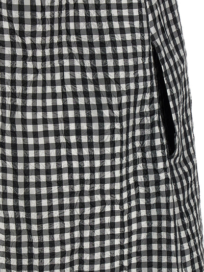 'Crinkled Check Long' dress Dresses