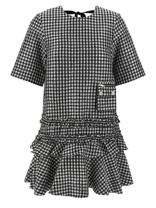 'Crinkled Check Mini' dress Dresses