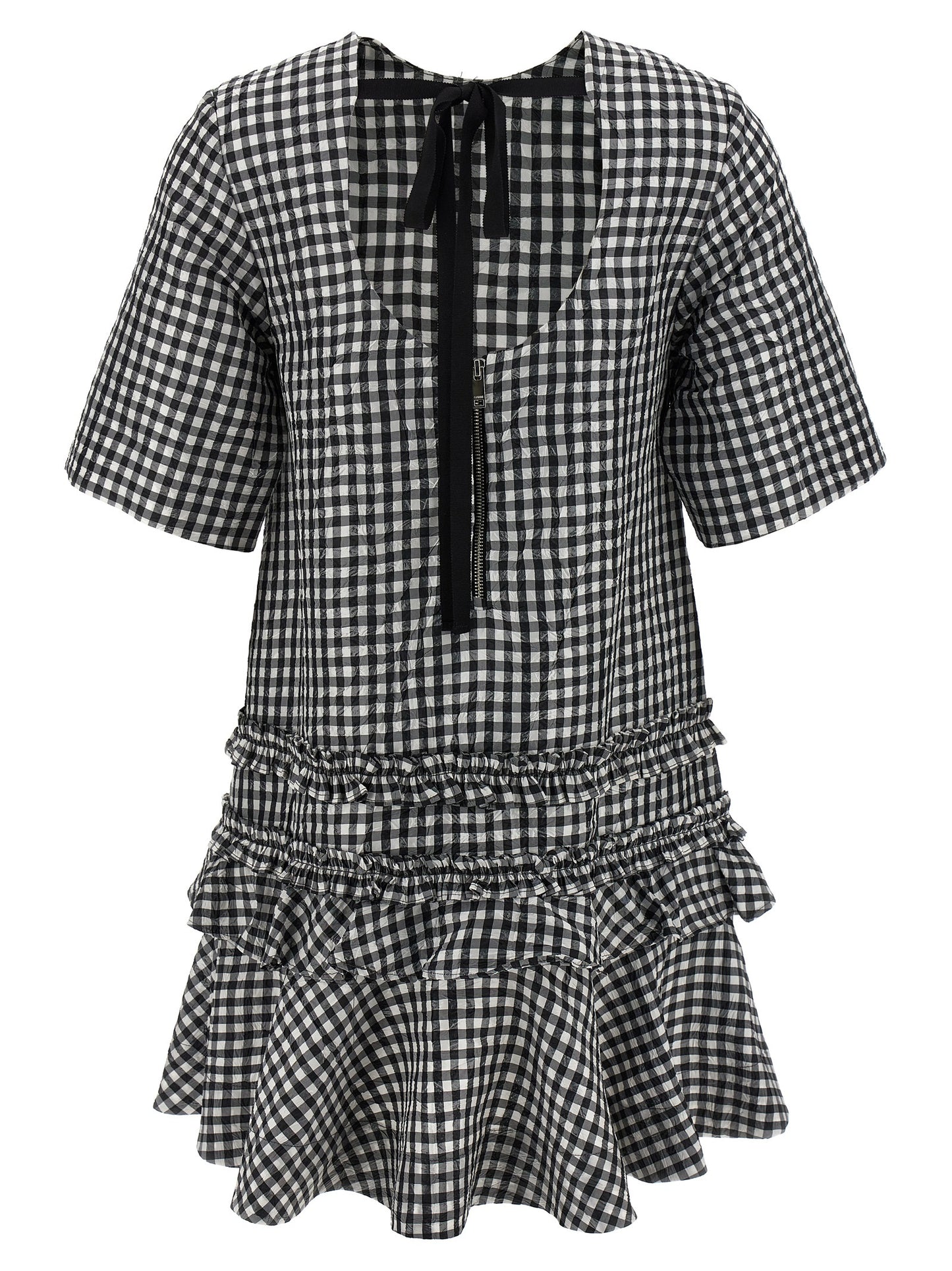 'Crinkled Check Mini' dress Dresses