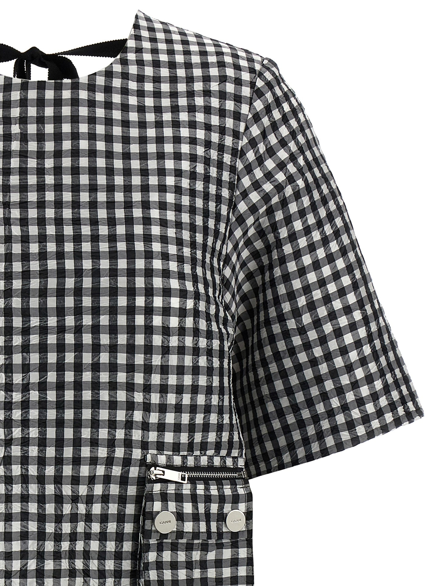 'Crinkled Check Mini' dress Dresses
