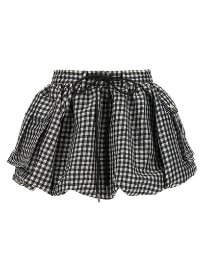'Crinkled Check Mini Bubble' skirt Skirts