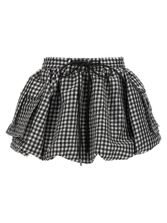 'Crinkled Check Mini Bubble' skirt Skirts