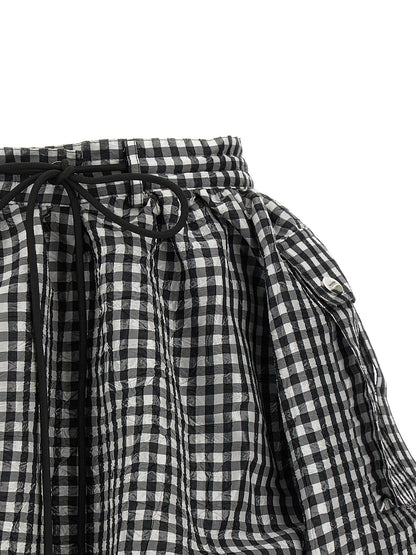 'Crinkled Check Mini Bubble' skirt Skirts