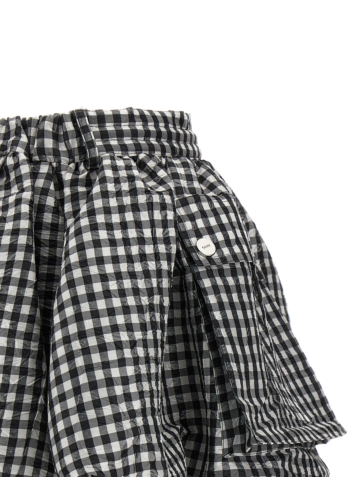 'Crinkled Check Mini Bubble' skirt Skirts