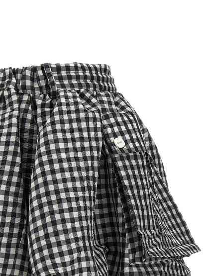 'Crinkled Check Mini Bubble' skirt Skirts