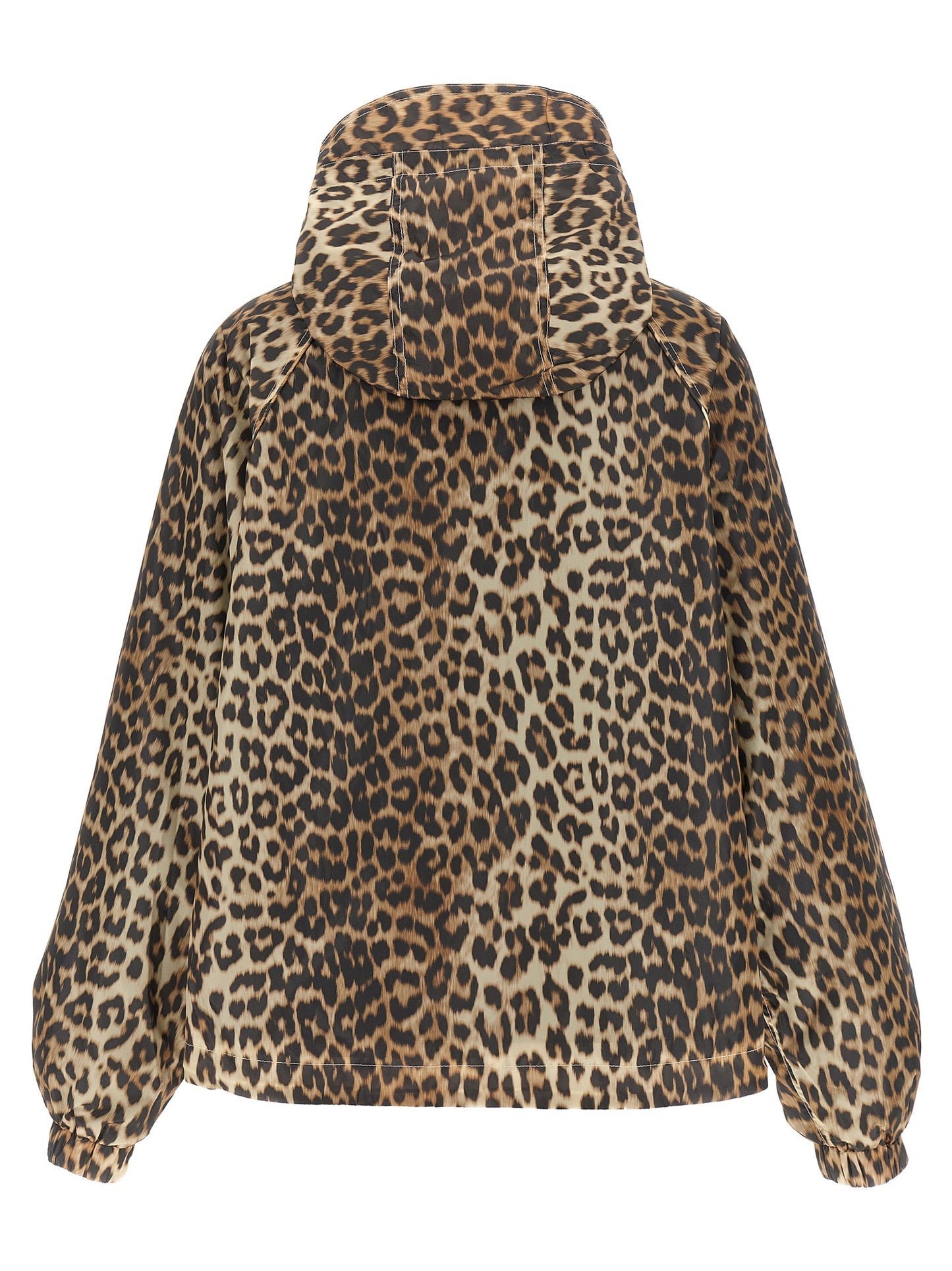 'Leopard Print Nylon' windbreaker Down jacket, Parka, Casual jackets