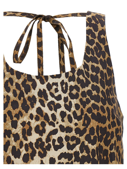 'Leopard Cotton Poplin Mini' dress Dresses