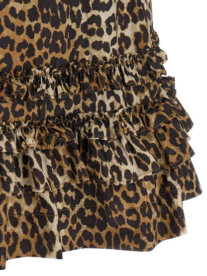 'Leopard Cotton Poplin Mini' dress Dresses